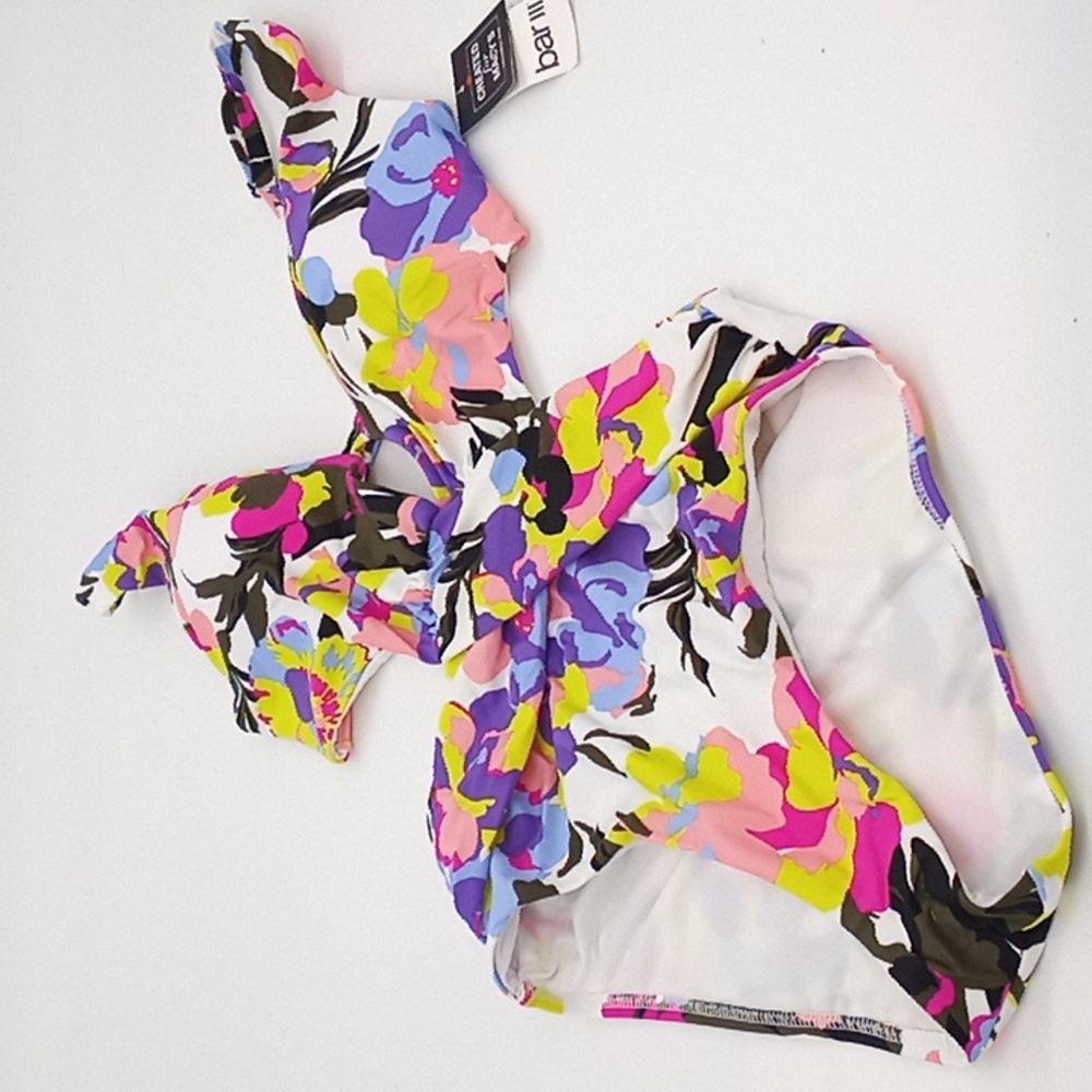 Bar‎ III Paradise Garden Monokini One-Piece Swimsuit Multicolor XS